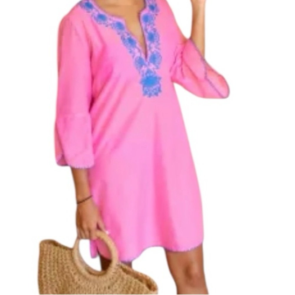 Lilly Pulitzer Piet Pink Beach coverup tunic like-new sz XS